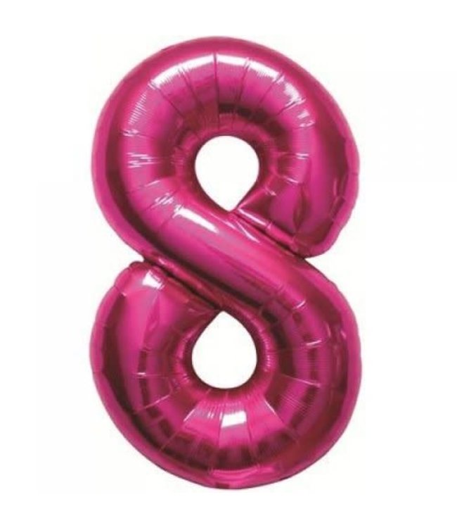 North Star Balloons 34" Number 8 Magenta