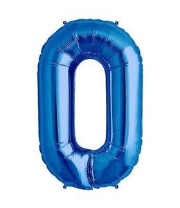 North Star Balloons 34" Number 0 Blue