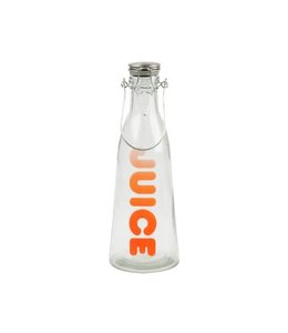 Present Time Glass Juice Bottle With Steel Lid