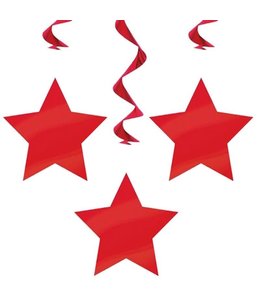 Unique Swirl Deco 26" Star - Red