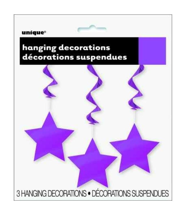 Unique Swirl Deco 26" Star - Purple