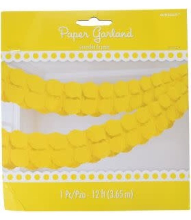 Amscan Inc. Paper Garland (360X17.7) cm-Yellow