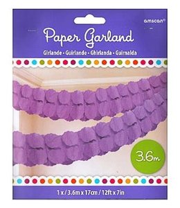 Amscan Inc. Paper Garland (360X17.7) cm-Light Purple
