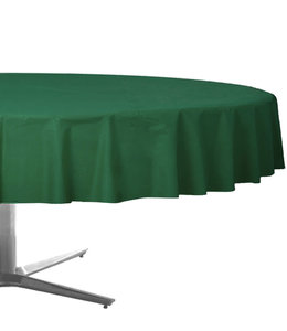 Amscan Inc. Plastic Round Tablecover 84"- Forest Green