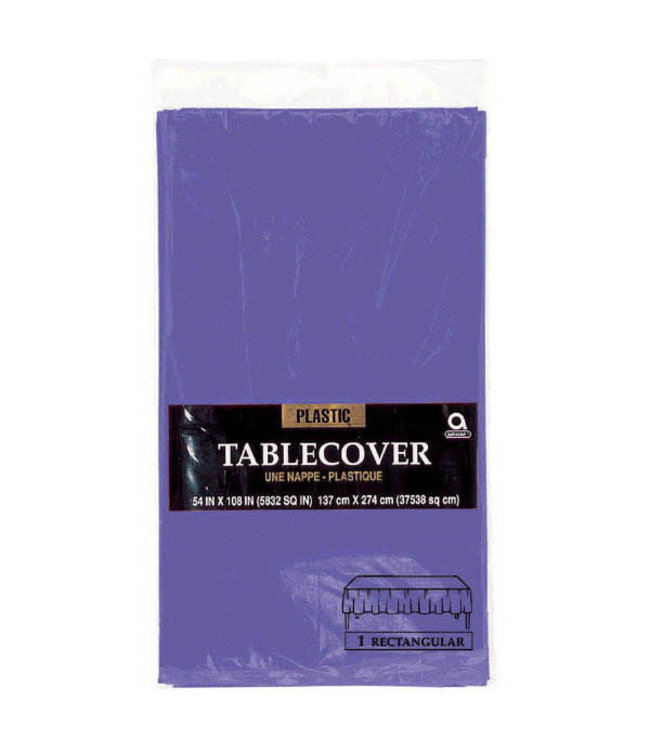 Amscan Inc. Plastic Rectangular Table Cover (54X108) Inches-New Purple