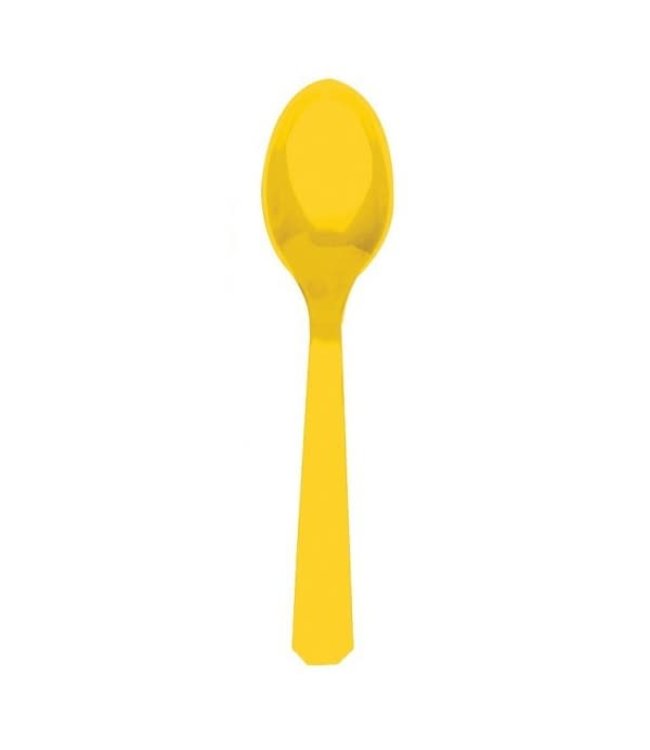 Amscan Inc. Festive Spoons- Yellow