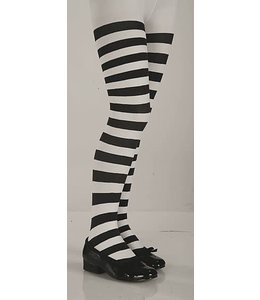 Rubies Costumes Black And White Striped Child Tights