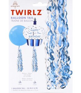 Amscan Inc. Balloon Tails - Twirls Blue
