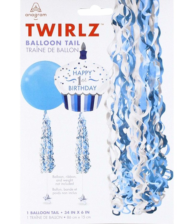 Amscan Inc. Balloon Tails - Twirls Blue
