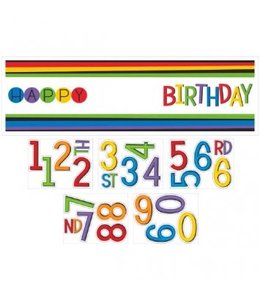 Amscan Inc. Happy Birthday - Add Any Age Giant Banner Kit (65x20) Inches
