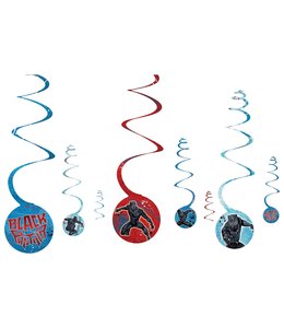 Amscan Inc. Spiral Decorations Black Panther