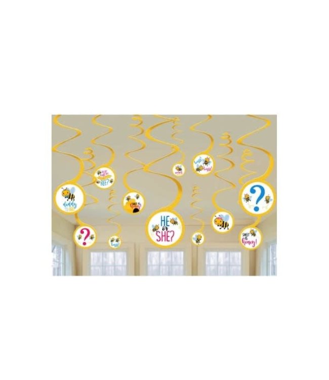 Amscan Inc. What Will It Bee - Swirl Decorations 12/pk