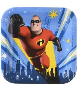 Amscan Inc. Incredibles 2-7 Inch Square Plates 8/pk