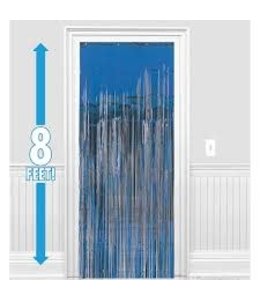 Amscan Inc. Metallic Curtain 2.43 M X 91 Cm blue