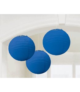 Amscan Inc. Paper Lantern Round 24.1cm - Royal Blue 3/pk