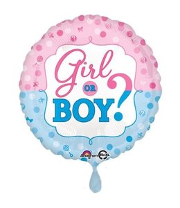 Anagram Hx Balloon-Gender Reveal Flat