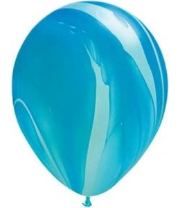 Qualatex 11 Inch Latex Balloons 25 ct-Blue Rainbow SuperAgate
