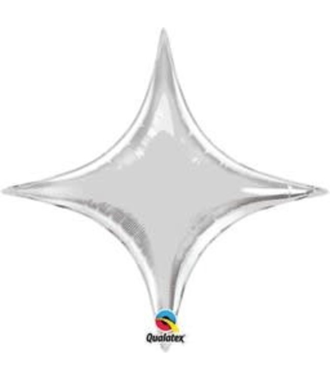 Qualatex 20 Inch Balloon  Starpoint Silver Foil