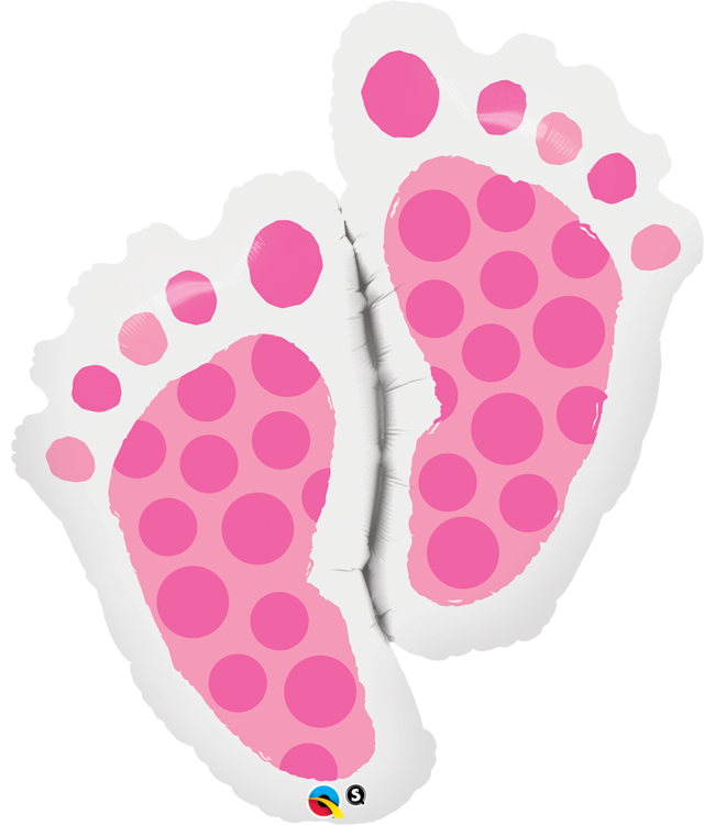 Qualatex 35" Baby Feet Pink Shp - Flt