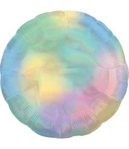Anagram 18 Inch Balloon  Iridescent Pastel Rainbow Round Flat