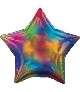 Anagram 19 Inch Balloon  Iridescent Rainbow Star Flat