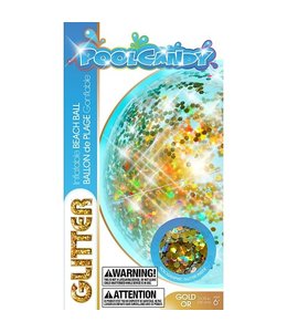 B&D Group Glitter Beach Ball 13.75" - Gold Glitter