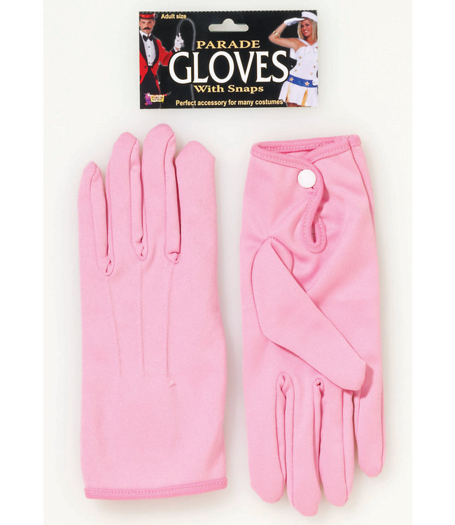 Forum Novelties short Parade Gloves W/Snap - Pink