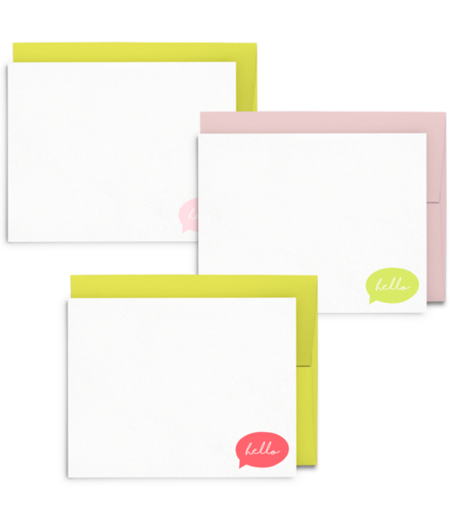 Talking Out Of Turn Greeting Card - Hello Bubble Box Set 6