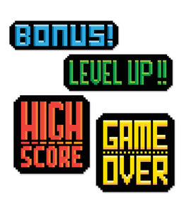 The Beistle Company 8-Bit Action Sign Cutouts