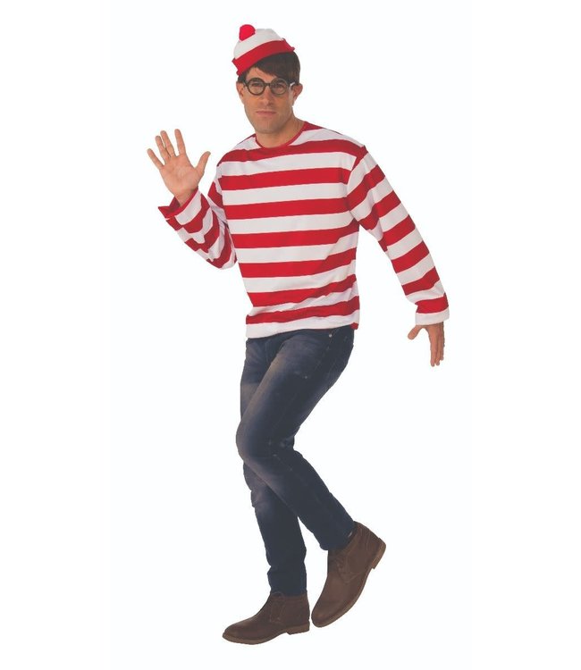 Rubies Costumes Where's Waldo Men Costume Top