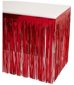 Amscan Inc. Metallic Table Skirt 29 X 144 In Red