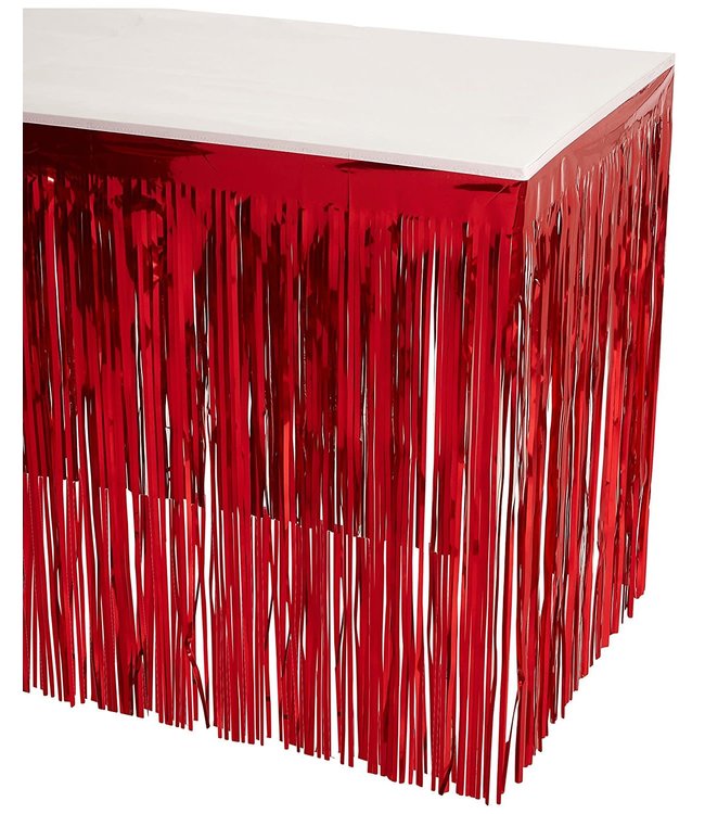 Amscan Inc. Metalic Table Skirt 29 X 144 In Red
