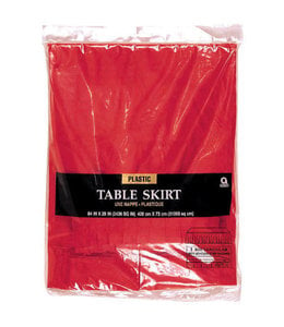 Amscan Inc. Plastic Table Skirts - 14 Ft. X 29 Inch Red