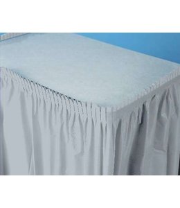Amscan Inc. Plastic Table Skirts - 14 Ft. X 29 Inch Silver
