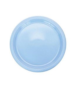 Amscan Inc. Sparkle Plastic Plates 7" Light Blue