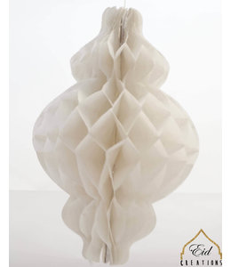 Eid Creations LLC Honeycomb Lantern Decoration 8 Inch - White