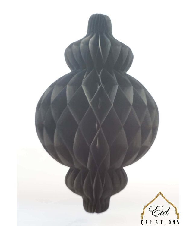 Eid Creations LLC Honeycomb Lantern Decoration 12 Inch - Black