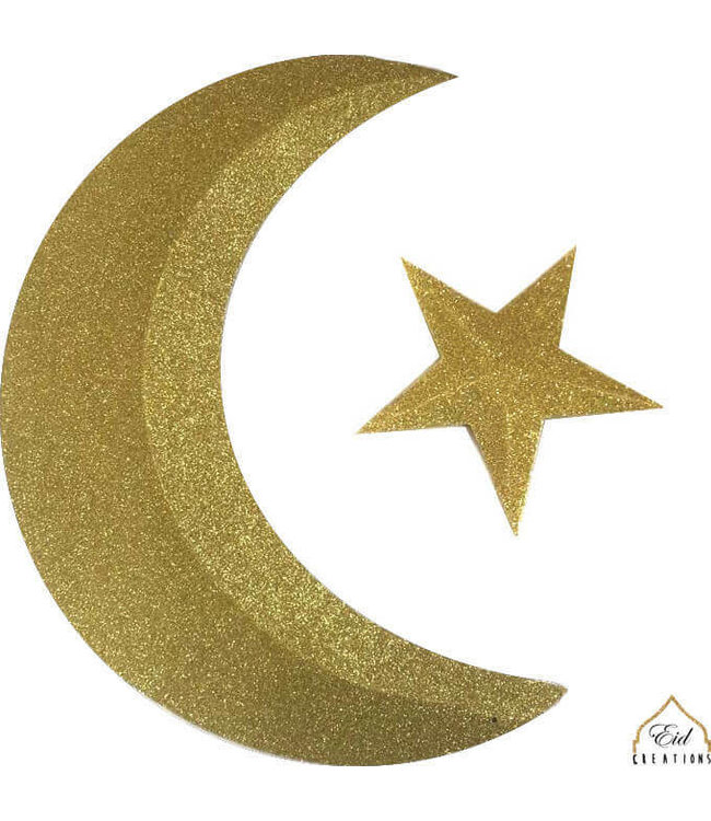 Eid Creations LLC Hanging Decorations - 3D Crescent Moon & Star