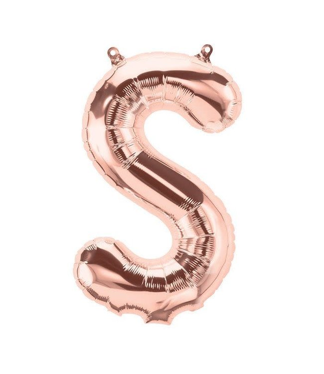 North Star Balloons 16 Inch Air Fill Balloon Letter Rose Gold - S