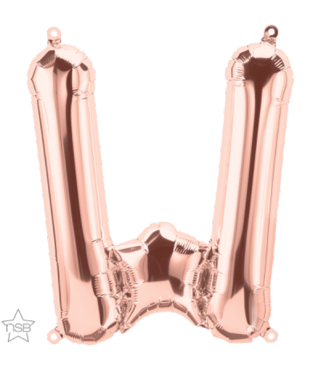 North Star Balloons 34 Inch Balloon Letter Rose Gold - W
