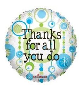 Kaleidoscope 18" Mylar Balloon-Thanks For All You Do