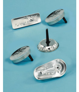 Party Time Metal Noise Makers 10/pk - - Embossed Silver