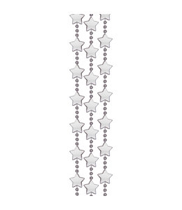 Party Time Star Bead Necklace-Silver