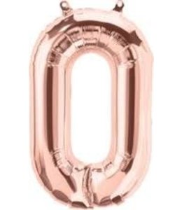 North Star Balloons 34 Inch Balloon Number 0 Rose Gold