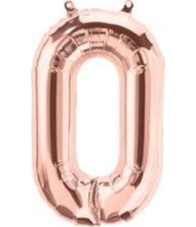 North Star Balloons 34 Inch Number 0 Rose Gold