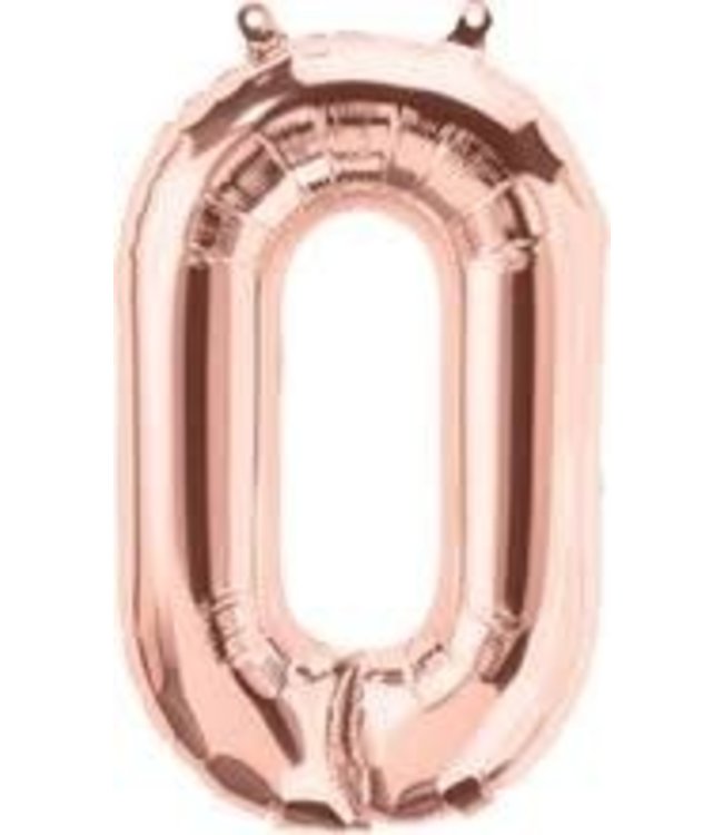 North Star Balloons 34 Inch Balloon Number 0 Rose Gold