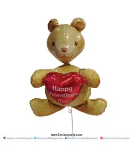 Anagram Mylar Valentine's Bear Balloon