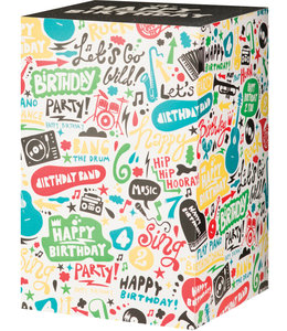 The Gift Wrap Company Box - 4.5 x 7 x 4.5 Birthday Band