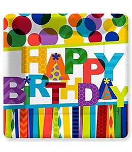 Design Design Dinner Plate - Happy Bday Hooray