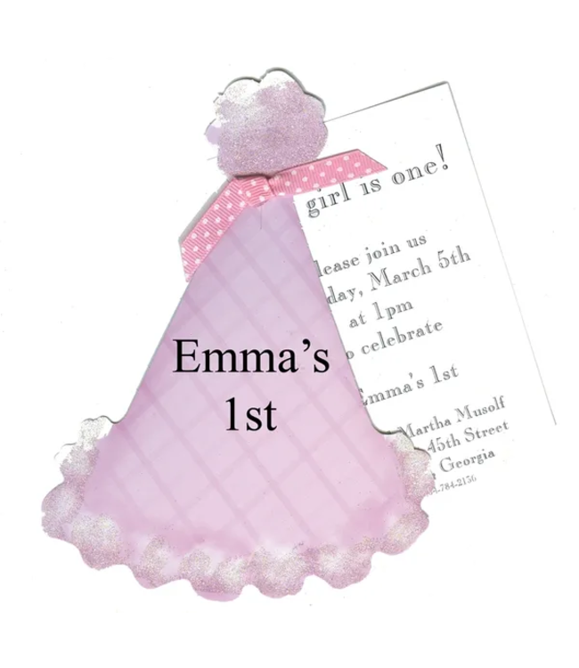 Stevie Streck Designs Imprintable Invitation Cards (Box) - Party Hat, Pink